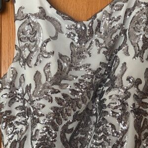 R&M Richards Black and Cream Dress Label Detail